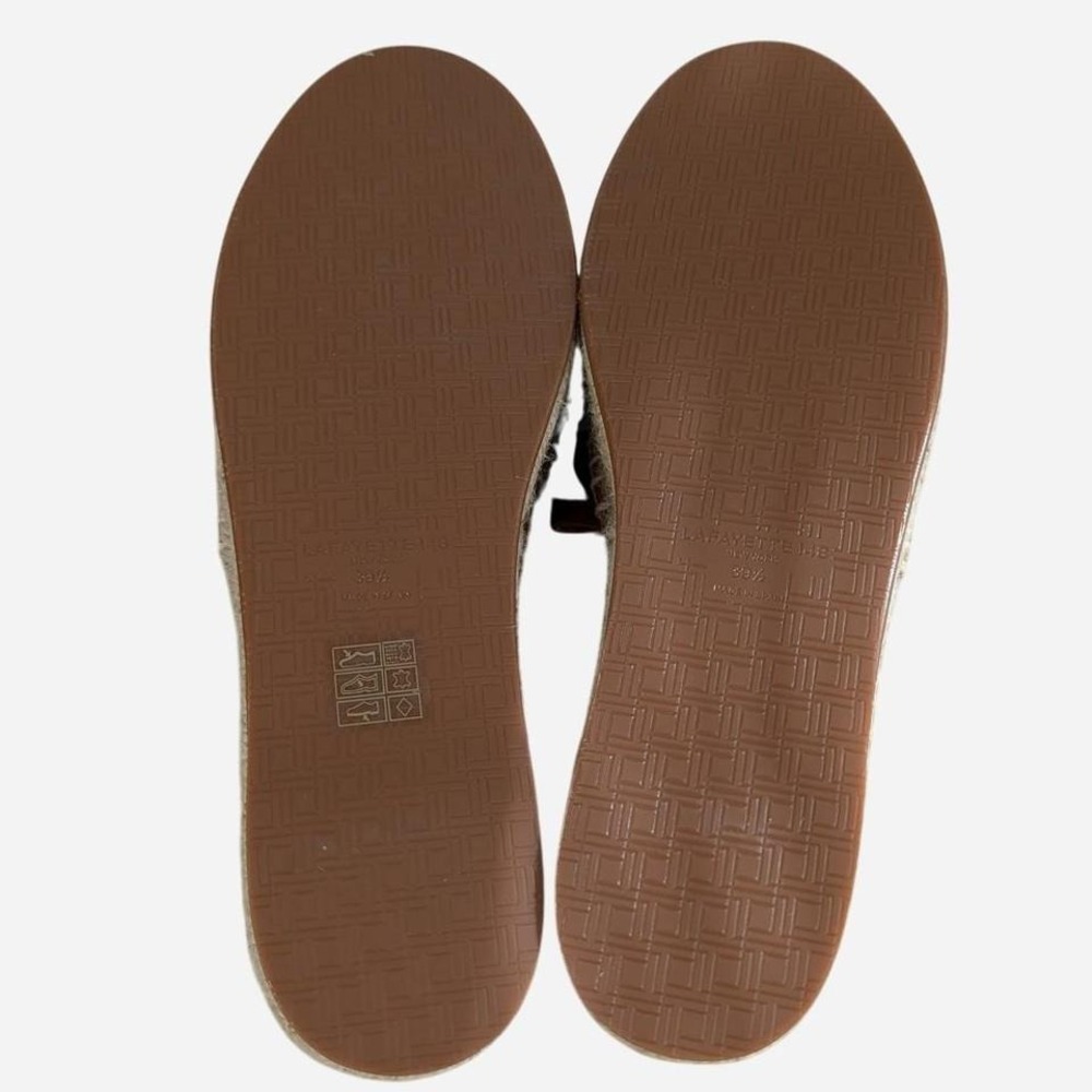 Lafayette 148 New York Raffia Espadrille Slide Cobalt Multi Size 39.5 / 9 - Picture 6 of 8